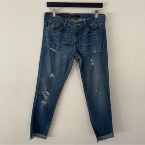 Flying Monkey Jean women’s blue  size 27 Distressed frayed leg GUC